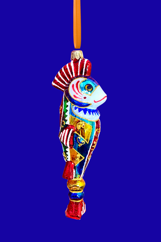 Sicilian Sardine Glass Christmas Ornament