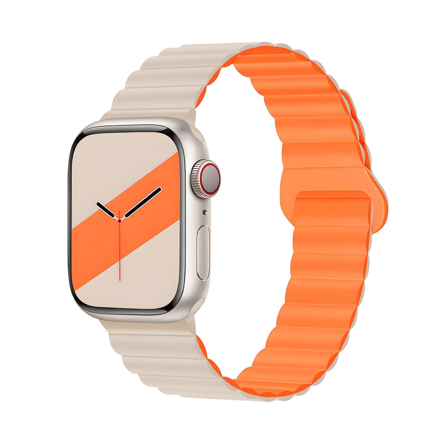 Silicone Magnetic Snap-ring Buckle Watch Strap