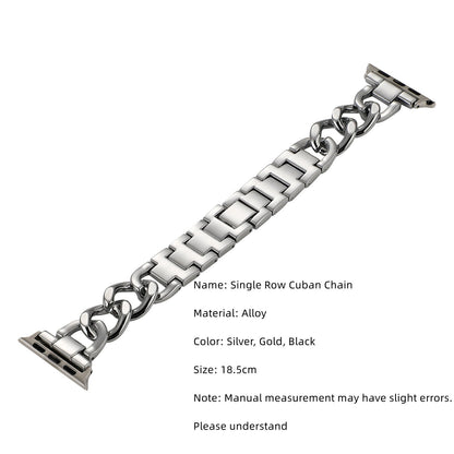 Chic Tweed Metal Premium Watch Strap for Apple Watch Series 9 8 7 6 5 4 3 2 1 SE Ultra 38mm 40mm 41mm  42mm 44mm 45mm 49mm