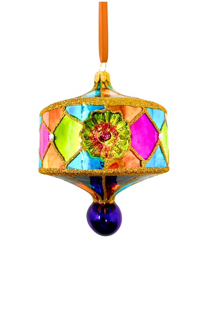 South Beach Reflector Polish Glass Ornament