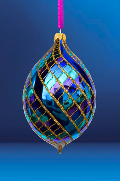 Stardust Spinner Glass Ornament
