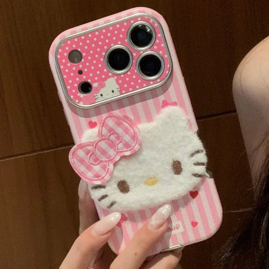 Large Window Texture Hello Kitty Phone Case For iPhone
