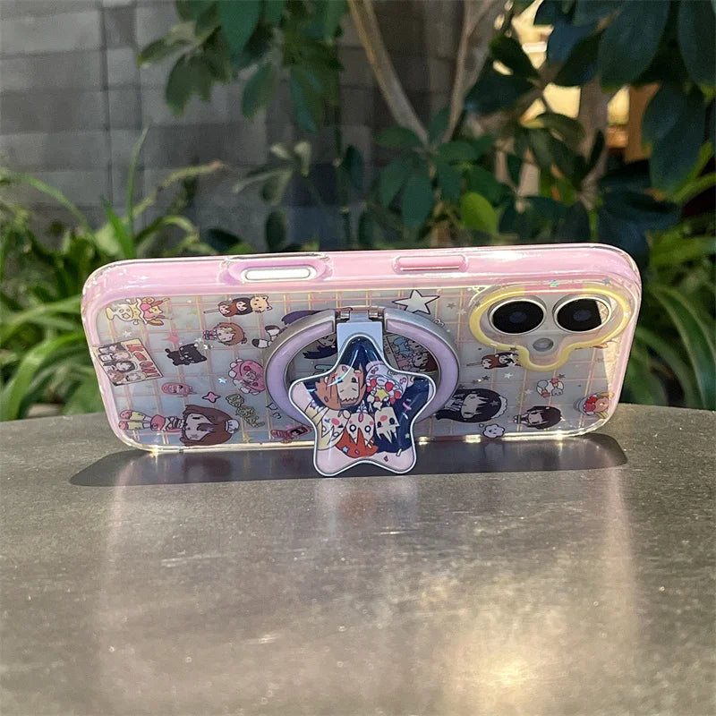 Japanese Cartoon Anime Girls Magnetic Phone Case For iPhone