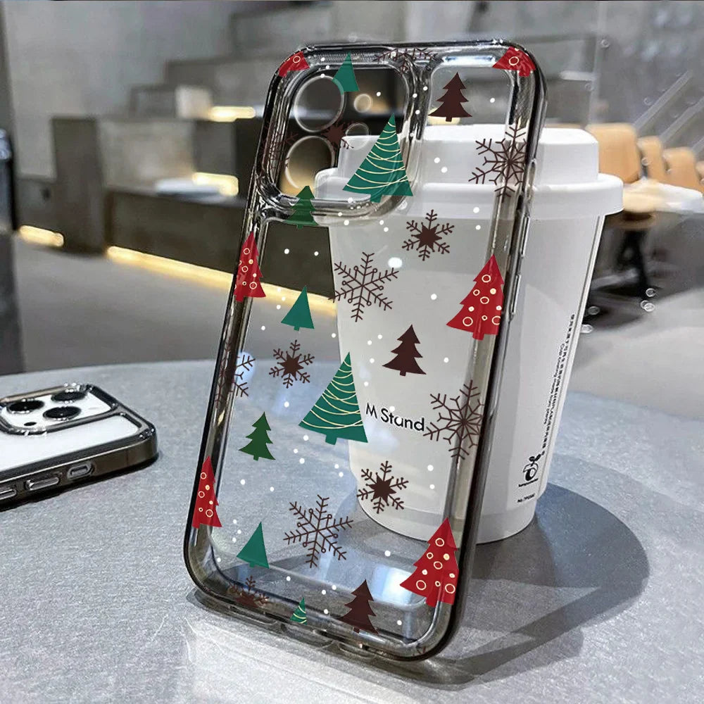 Cartoon Christmas Tree Pattern Phone Case