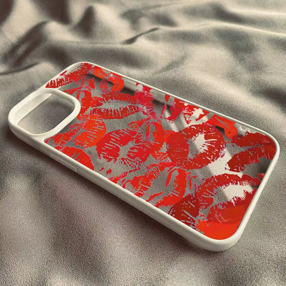 Red Lips Design Couple Acrylic Phone Case