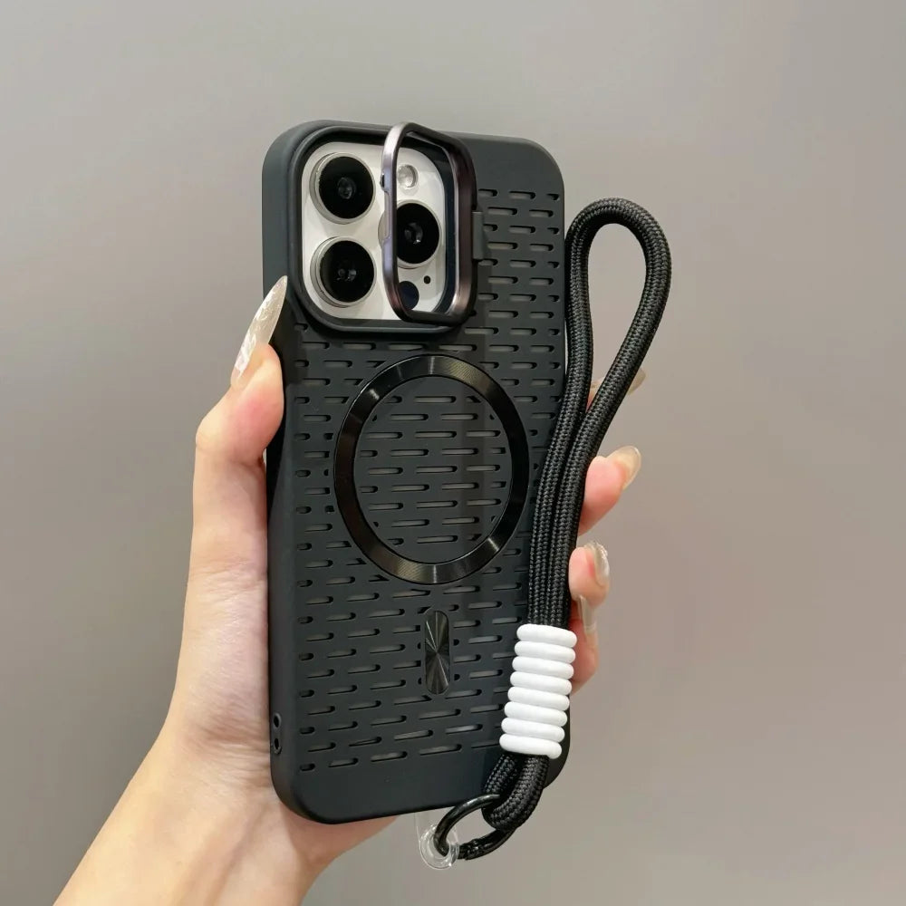 Lens mount For magsafe Wrist Strap Lanyard Phone Case For iPhone