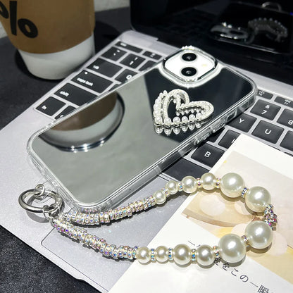 3D Love Heart Mirror Phone Case