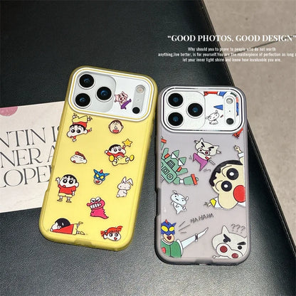 Anime Cute Cartoon Funny Crayon Shin-Chan Pattern Phone Case For iPhone