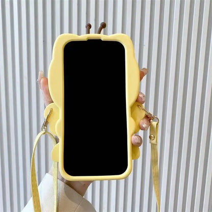 3D Hello Kitty Bee Honey Phone Case For iPhone