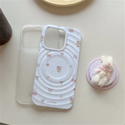 Fashion Water Ripple Texture Magnetic Phone Case For iPhone