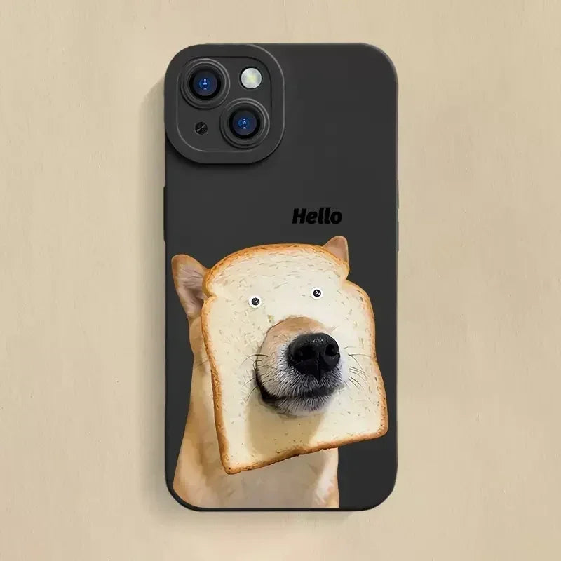 Cute Bread Dog Soft Phone Case