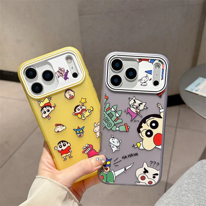 Anime Cute Cartoon Funny Crayon Shin-Chan Pattern Phone Case For iPhone