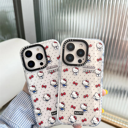 White Cute Mini Red Bow Hello Kitty Phone Case