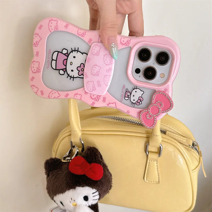 New Black Wind Bow Style Lace Kitty Cat Phone Case For iPhone