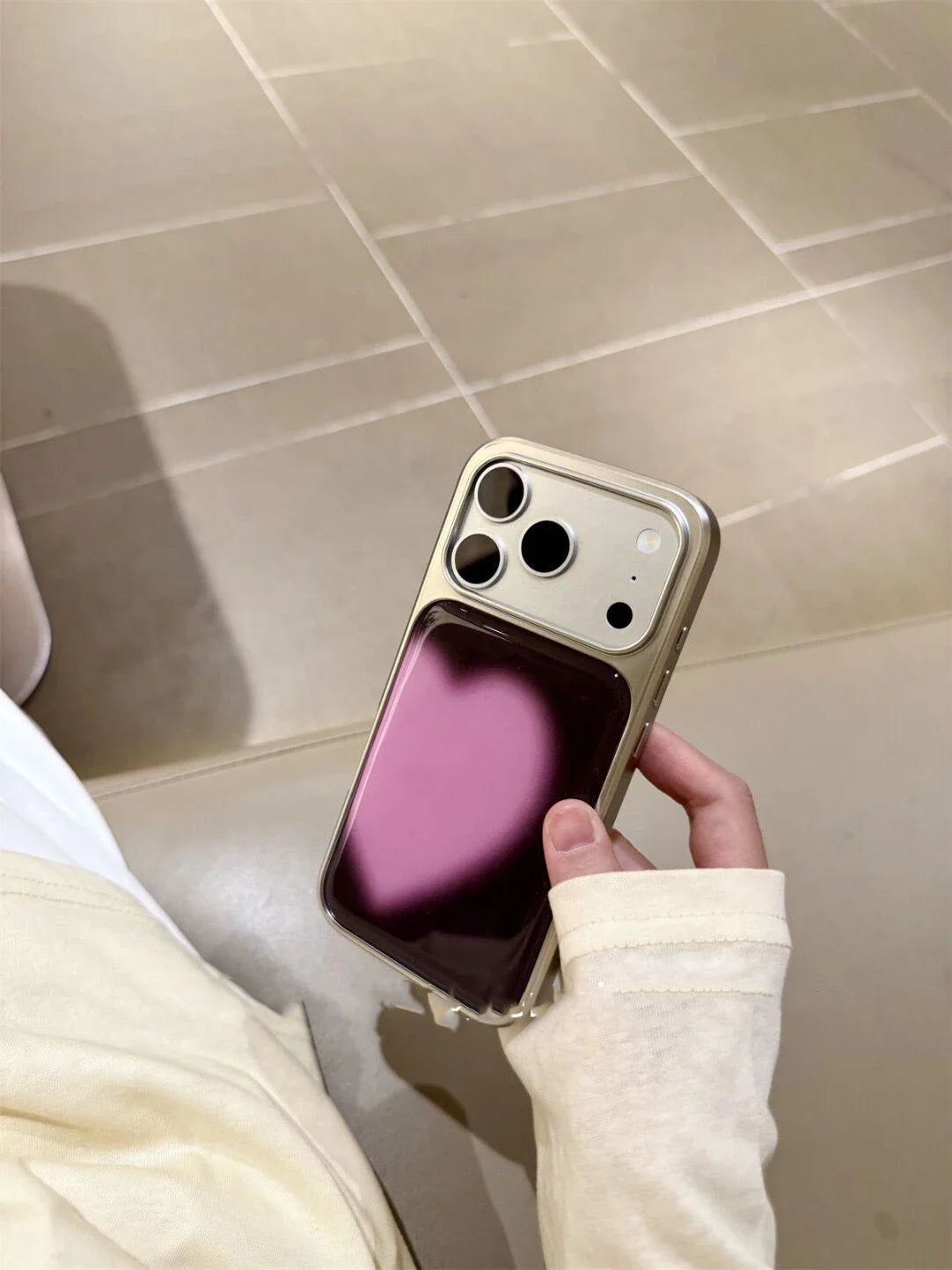 Advanced Feeling Ins Resin Casting Fans Love Silver Frame Phone Case For iPhone