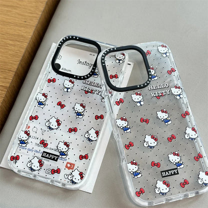 White Cute Mini Red Bow Hello Kitty Phone Case
