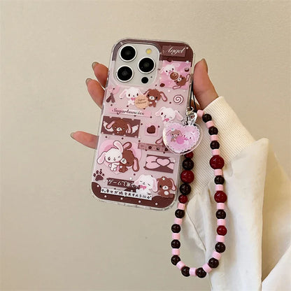 Kawaii Cartoon Sweet Rabbit Phone Case For iPhone