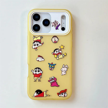 Anime Cute Cartoon Funny Crayon Shin-Chan Pattern Phone Case For iPhone