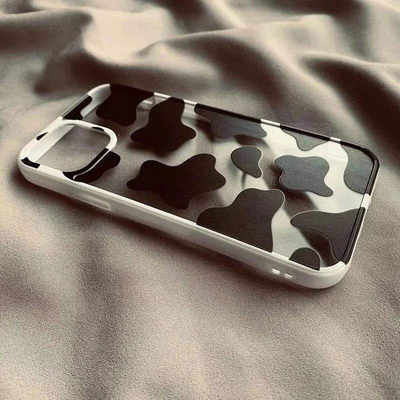 Cute Cow Print Silicone Phone Case