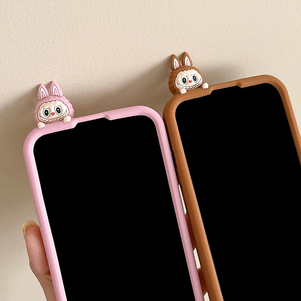Cartoon LaBubu Monsters Toy Case Soft Silicone Phone Case