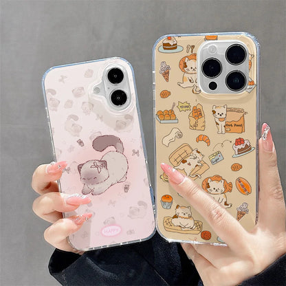 Ins Style Line Fruit Silicone Phone Case For iPhone