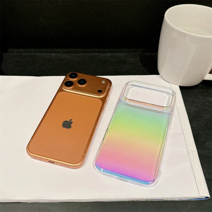 Luxury Laser Rainbow Gradient Clear Case For iPhone
