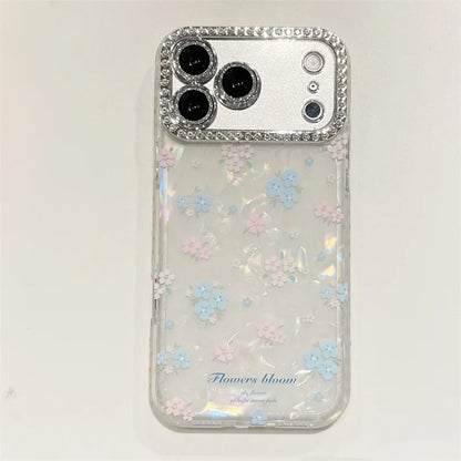 Luxury Bowknot Flowers Shell Pattern Phone Case For iPhone