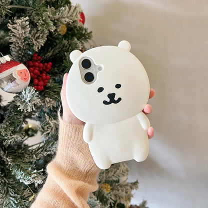 Kawaii 3D Cartoon Nagano Bear Phone Case