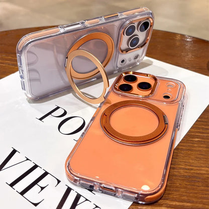 Luxury Plating Ultra Thin Clear For Magsafe Bracket Case for iPhone