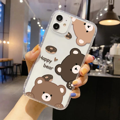 Cute Animal Dinosaur Couple Phone Case For iPhone