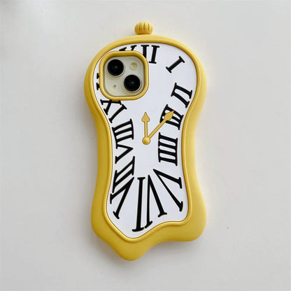 Funny Cartoon 3D Clock  Phone Case