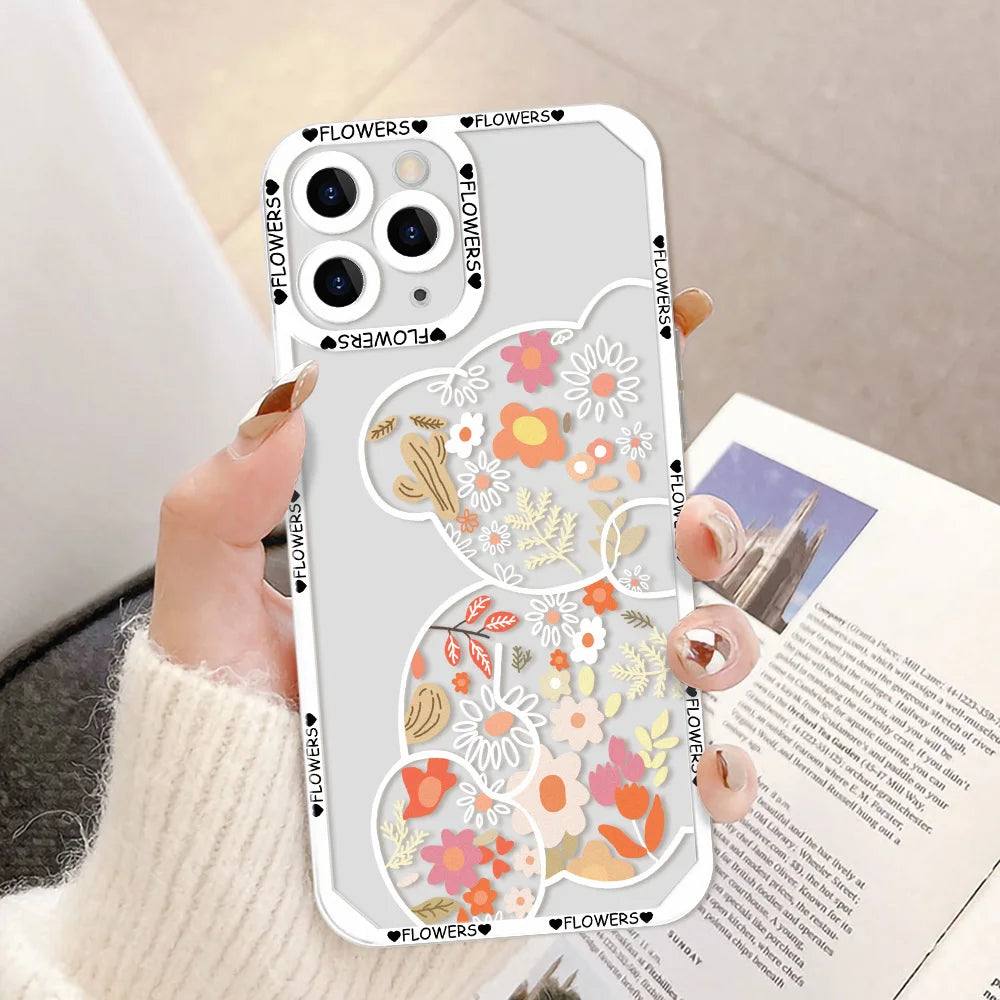 Daisy Flowers Love Heart Cover Coque Phone Case