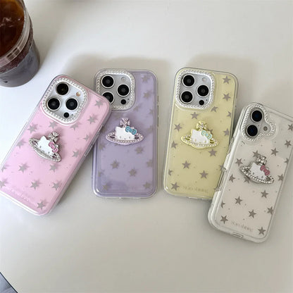 Cute Cartoon And Fashionable HelloKitty Stars Phone Case For iPhone