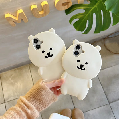Kawaii 3D Cartoon Nagano Bear Phone Case