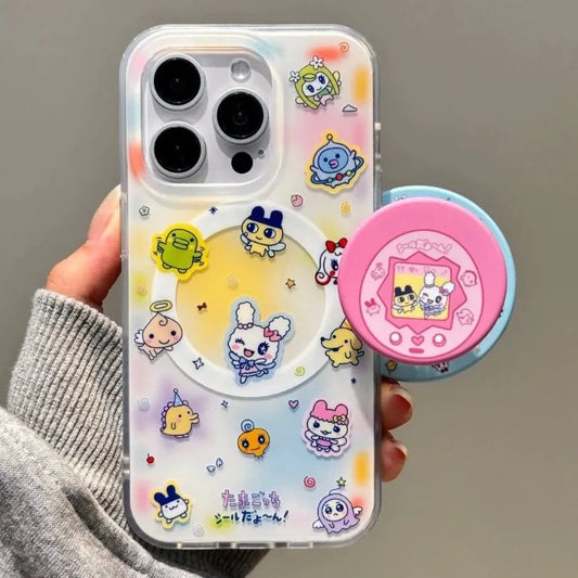Tamagotchi Mametchi Lovelichi Magnetic Frosted Phone Case For iPhone