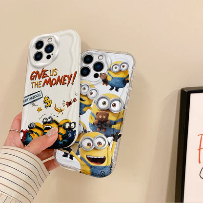 Cute Minions Cartoon Wave Phone Case