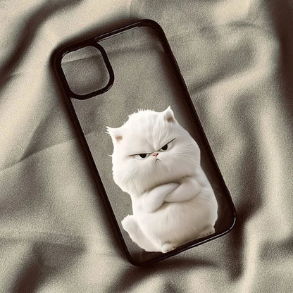 Funny Cool Cat Clear Phone Case