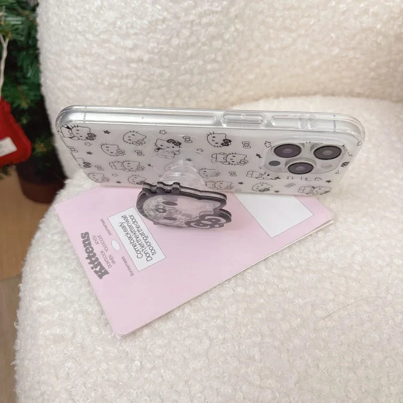 Cute Full Screen Cartoon Star Hello Kitty Cat Phone Case For iPhone