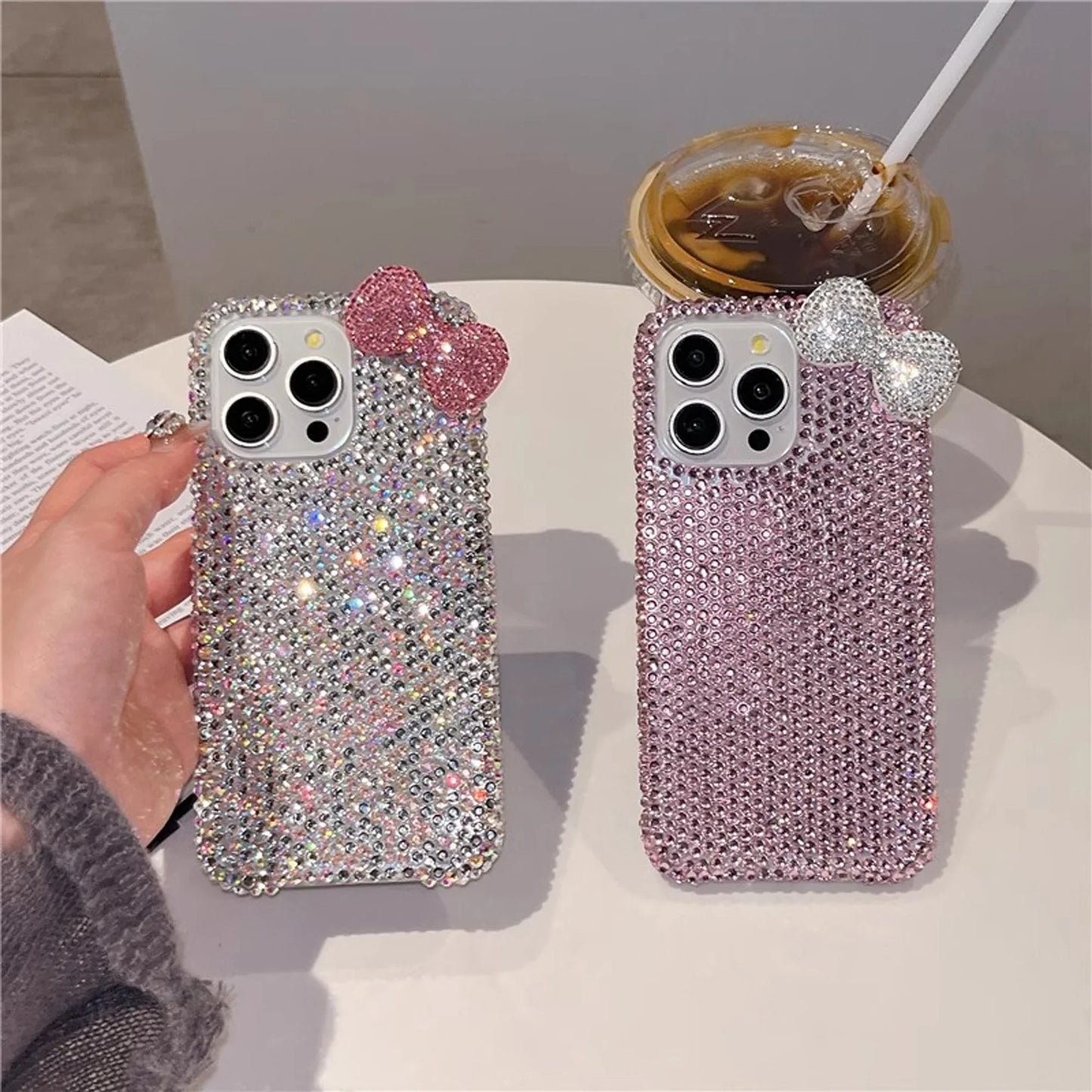 Premium Cute Full Diamond Bow Phone Case