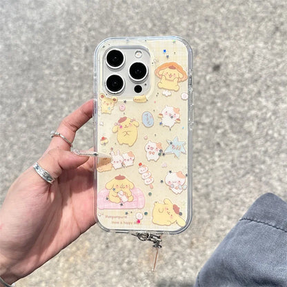 Funny Cute Sanrio Dog Glitter Phone Case For iPhone