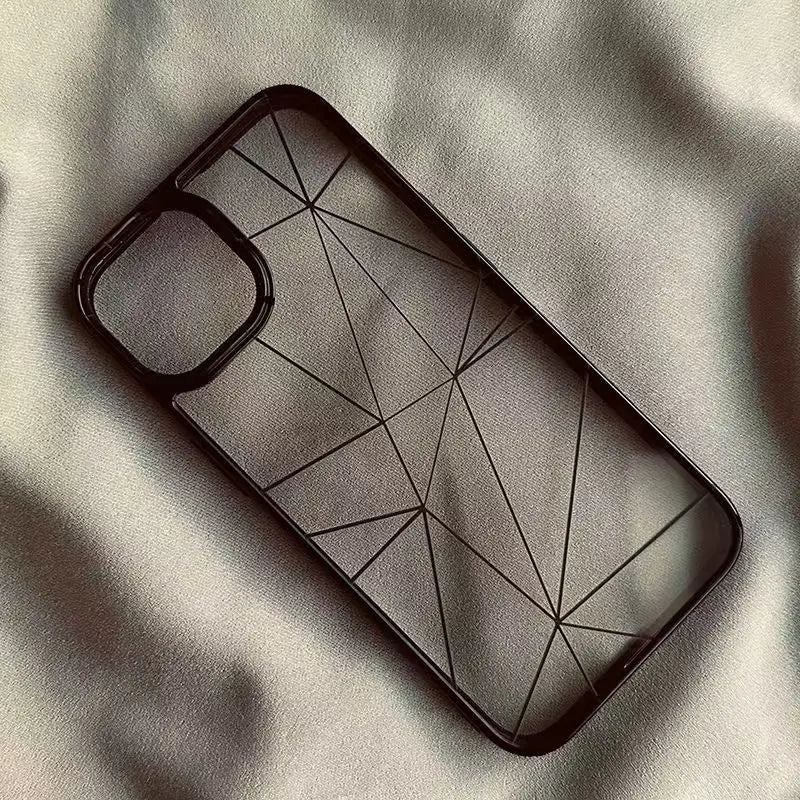 Lrregular Lines Creative Geometry Shockproof Clear Phone Case