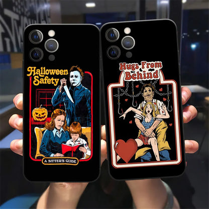 Funny Halloween Let's Summon Demons Graphic Black Soft Silicone Case For iPhone