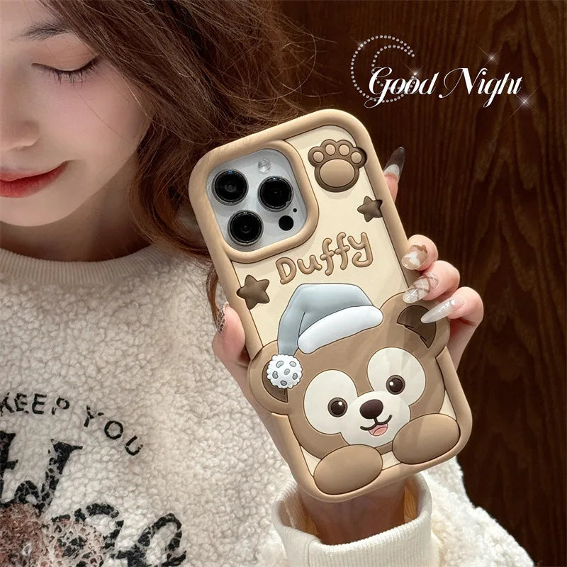 Korean Cartoon Bear Phaone Case For iPhone