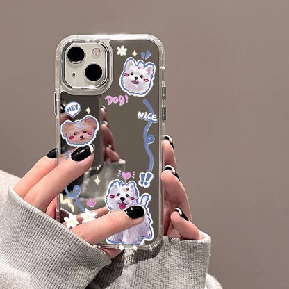 Cute Dog Mirror Phone Case