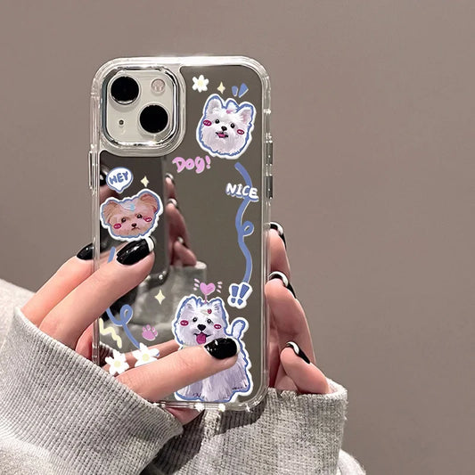 Cute Dog Mirror Phone Case