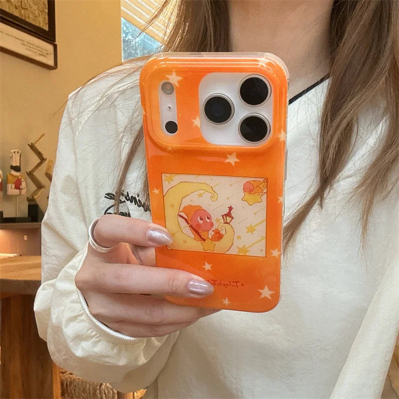 Lovely Orange Star Phone Case For iPhone