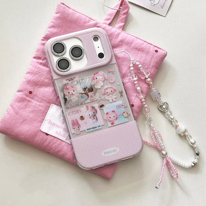 Bling Glitter Full Screen Hello Kitty Melody Phone Case For iPhone