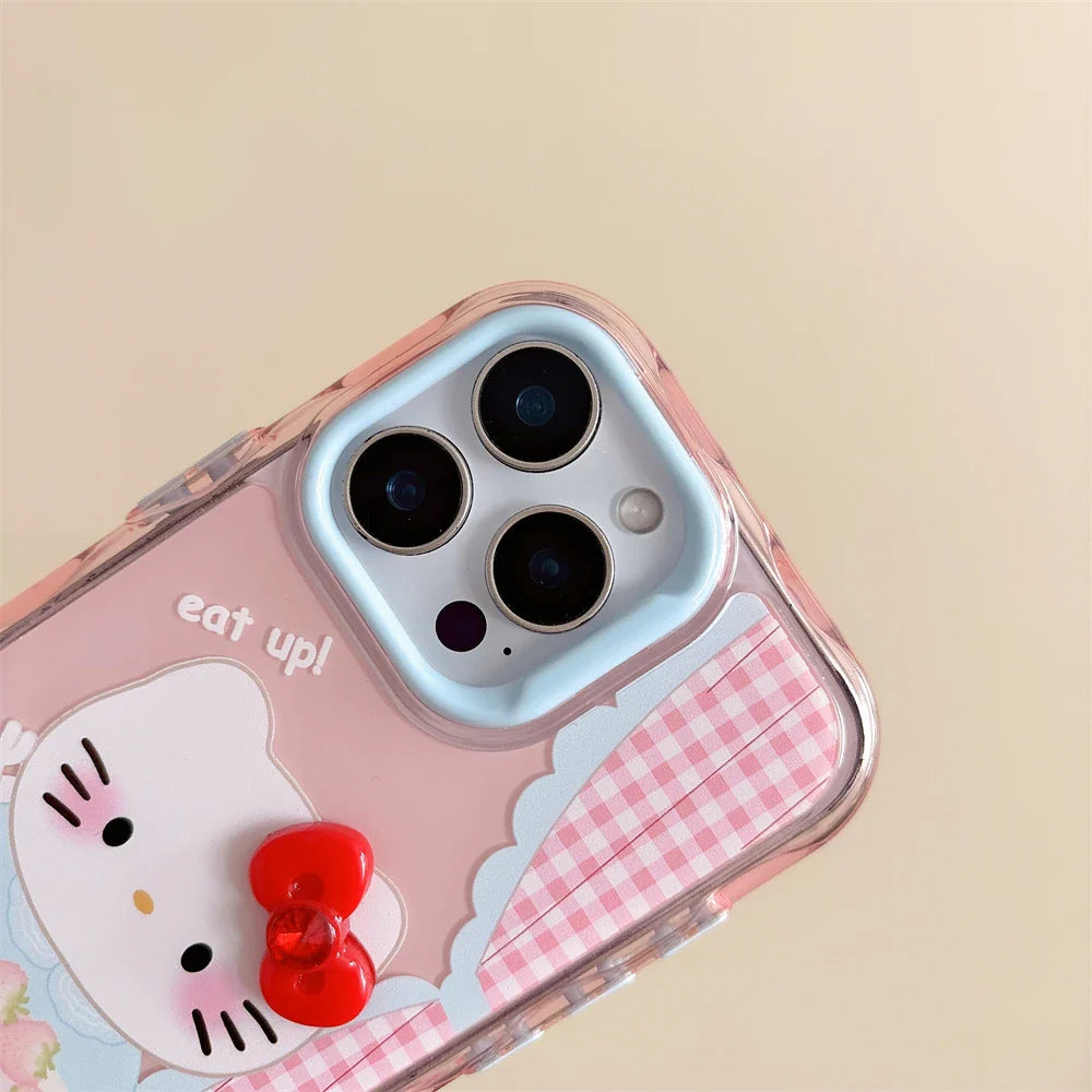 Pink Strawberry Cake Hello Kitty Phone Case