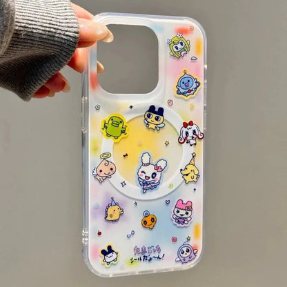 Tamagotchi Mametchi Lovelichi Magnetic Frosted Phone Case For iPhone