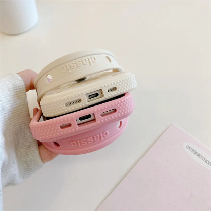 Luxury Gem Crocs Diy Phone Case Soft Cover For iPhone